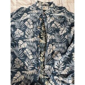 Vintage M.E.‎ Sport Rayon Hawaiian Tropical Palm Leaf Shirt 3XL Great Condition